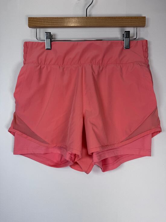 Apana Pants - Apana Running Shorts Women’s M Coral Two In One Lined Mesh Athletic Workout